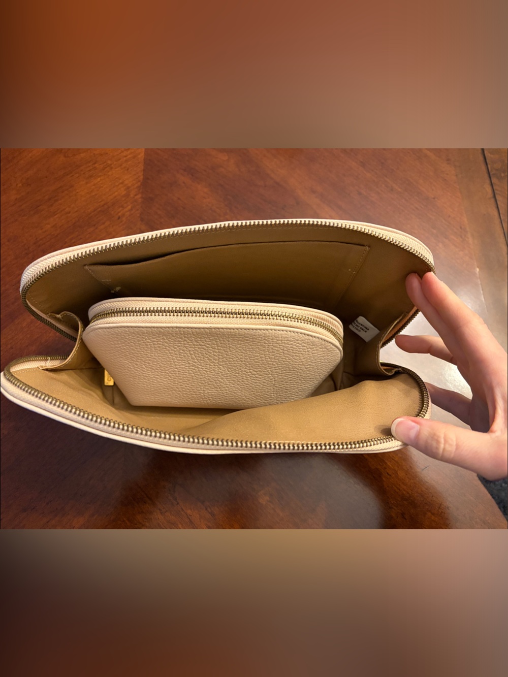 Cuyana Travel Case Set, Blush Leather
